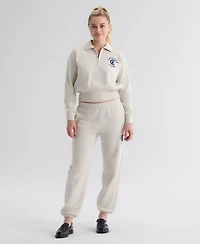 Fanatics Women's Chicago Cubs Quarter-Zip Cropped Sweatshirt