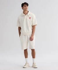 Fanatics Men's Philadelphia Phillies Iconic Mock Neck Relaxed-Fit Short-Sleeve Pullover