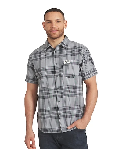Darius Rucker Collection By Fanatics Men's Las Vegas Raiders Plaid Classic-Fit Button-Up Shirt