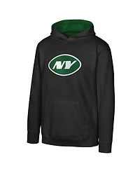 Outerstuff Big Boys and Girls Black New York Jets Prime Pullover Hoodie