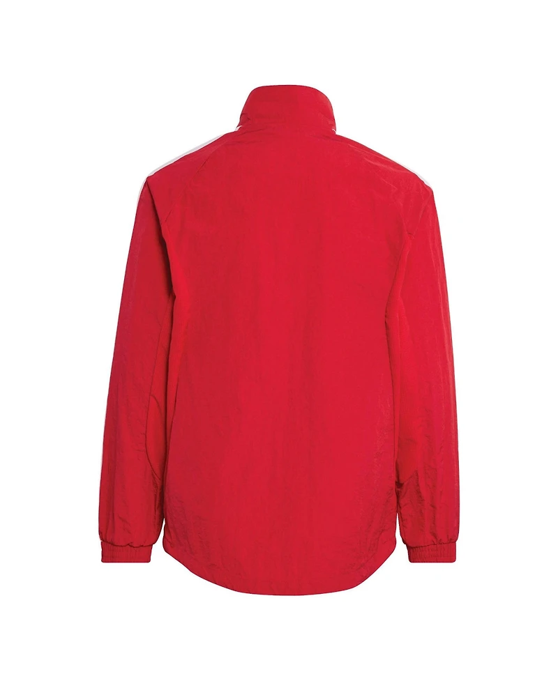 adidas Boys' and Girls' Manchester United Anthem Full-Zip Lightweight Mock Neck Jacket