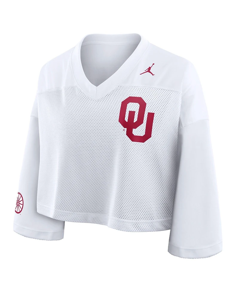 Jordan Women's Oklahoma Sooners Cropped Mesh Jersey