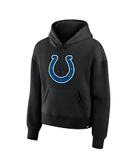 Fanatics Women's Indianapolis Colts Essential Legacy Hooded Heavyweight Fleece Front Pouch Pocket Hoodie