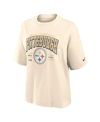 Nike Women's Pittsburgh Steelers Vintage Mod Boxy Retro T-Shirt