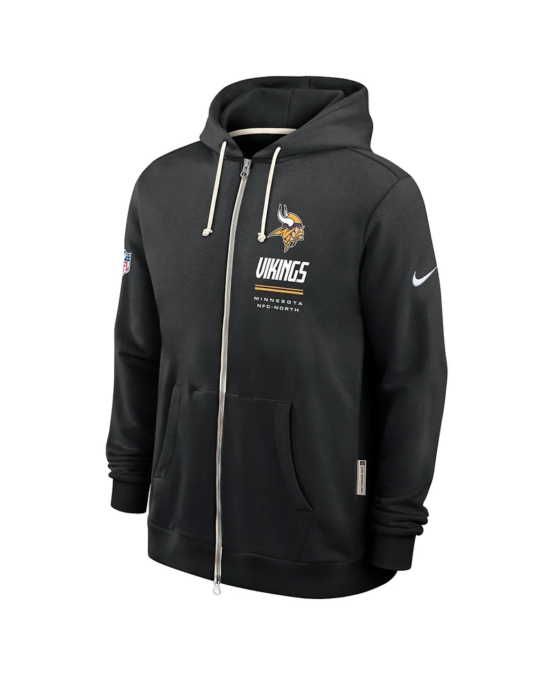 Nike Men's Minnesota Vikings Sideline Standard Issue Full-Zip Loose-Fit Hoodie