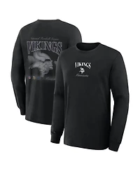 Fanatics Men's Minnesota Vikings Midnight Falls Long-Sleeve Crewneck T-Shirt