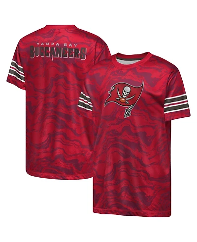 Outerstuff Boys' and Girls' Tampa Bay Buccaneers Slant Route Performance T-Shirt