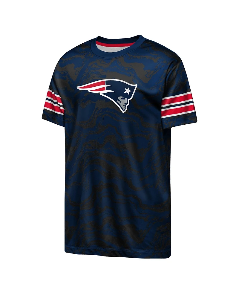 Outerstuff Boys' and Girls' Slant Route Performance Crewneck T-Shirt