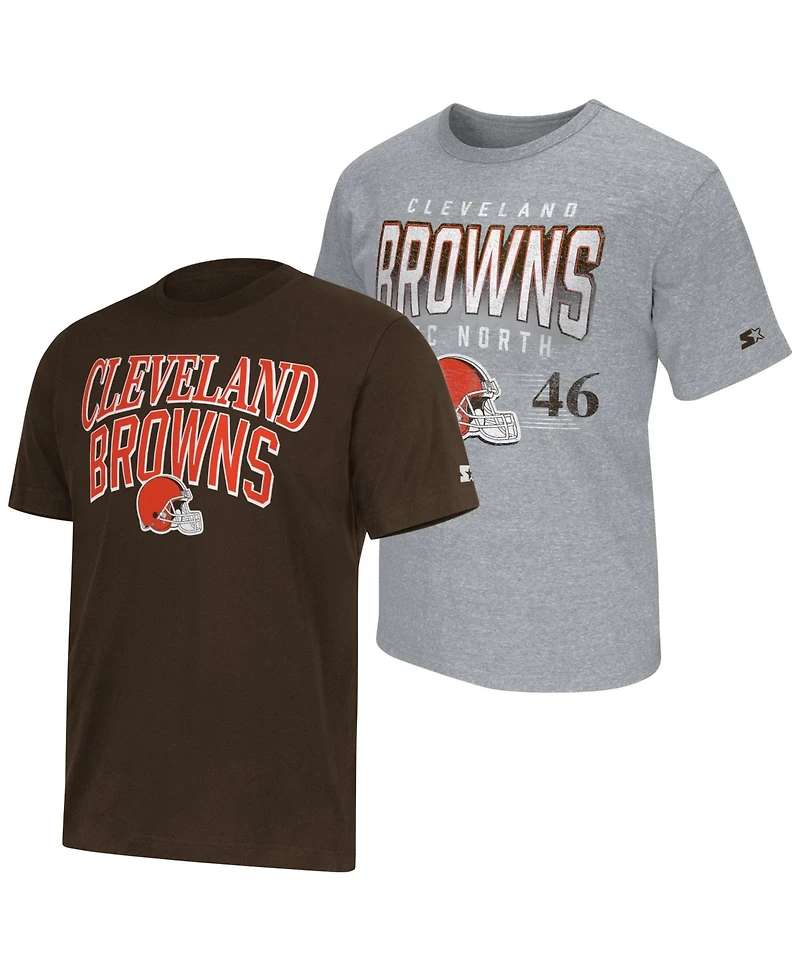 Starter Men's 2-Pack Cleveland Browns Graphic Crewneck T-Shirts