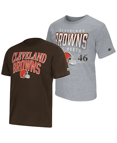 Starter Men's 2-Pack Cleveland Browns Graphic Crewneck T-Shirts