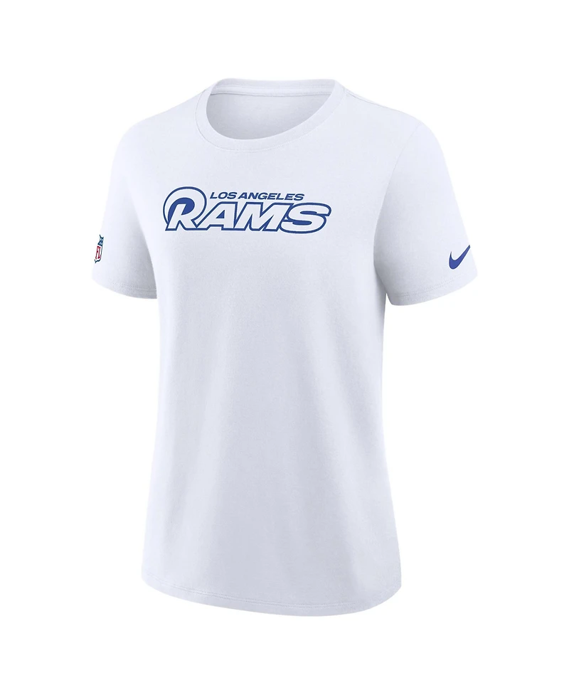 Nike Women's Los Angeles Rams Fearsome Screen-Print Crewneck T-Shirt