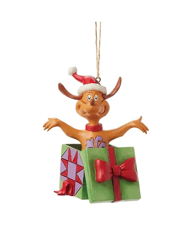 Jim Shore Dr. Seuss Max in Present Hanging Ornament