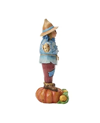 Jim Shore Halloween Scarecrow Standing on Pumpkin Figurine