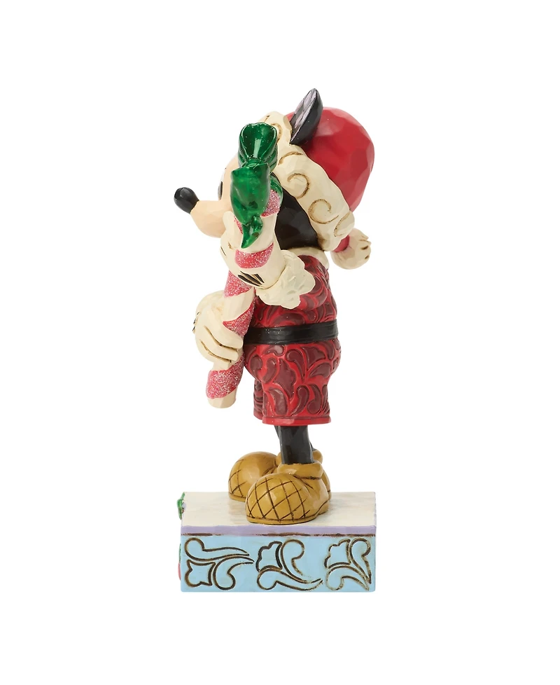 Jim Shore Disney Traditions Mickey with Candy Cane Figurine