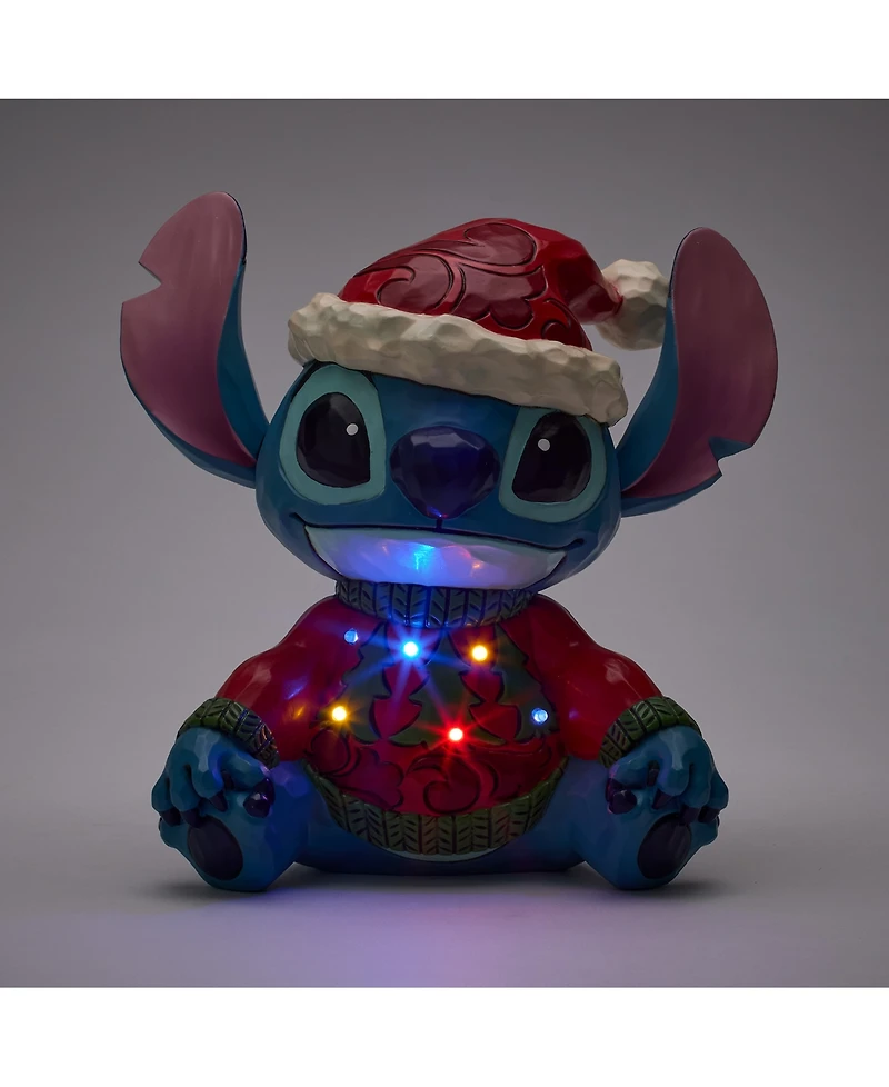 Jim Shore Disney Traditions Stitch Led Sweater Figurine