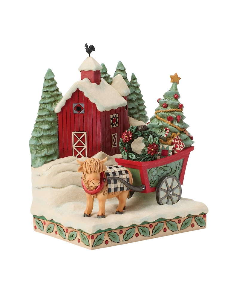 Jim Shore Heartwood Creek Highland Glen Barn Diorama Figurine