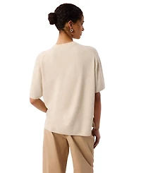 Whistles Women's Draped Fine Knit T-Shirt