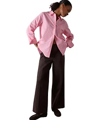 Whistles Women's Ponte Mid-Rise Wide-Leg Trousers