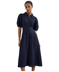 Phase Eight Women's Yasmine Collared Puff Sleeve Midi Dress