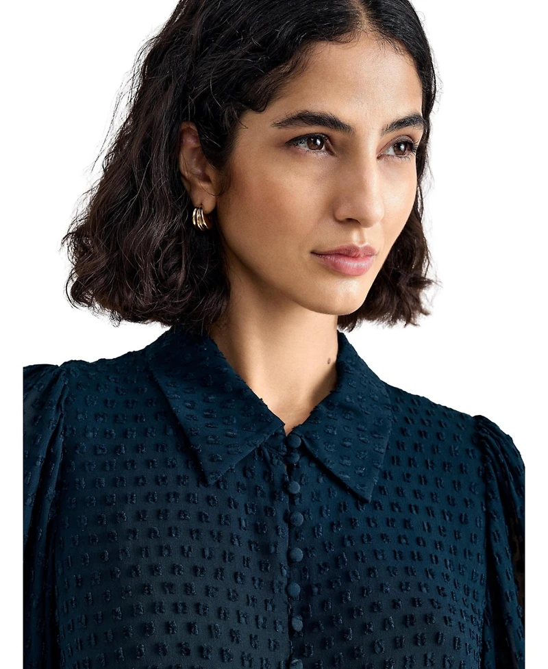 Phase Eight Women's Maeve Textured Belted Midi Shirt Dress
