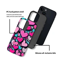 Lisen 2-Layer Durable Phone Case Compatible with Apple iPhone Air, Candy Heart Stack