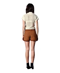 Walter Baker Women's Laura Open-Knit Polo Top