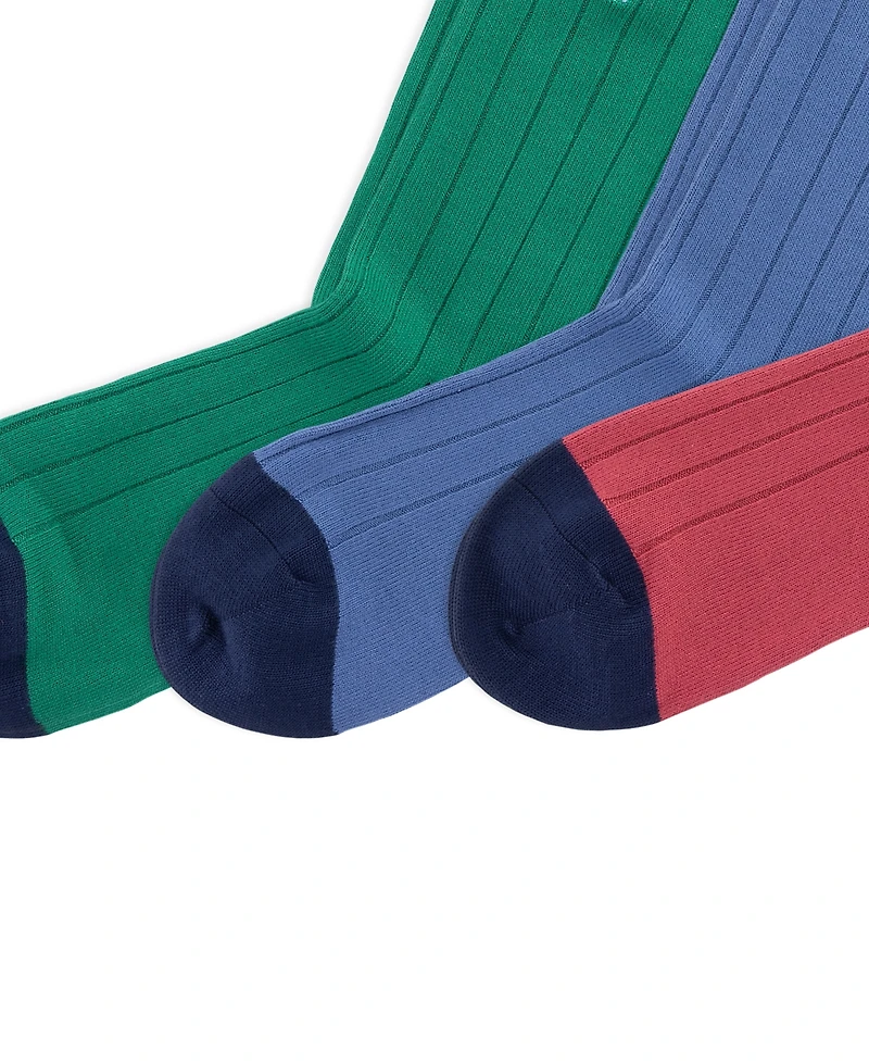 Polo Ralph Lauren Men's 3-Pack Soft Touch Rib Dress Socks