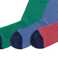 Polo Ralph Lauren Men's 3-Pack Soft Touch Rib Dress Socks