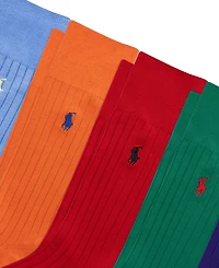 Polo Ralph Lauren Men's Egyptian Cotton-Blend Ribbed Crew Socks, 12-Pair