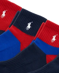 Polo Ralph Lauren Men's Snow Beach Ribbed Quarter Crew Socks, 6-Pack