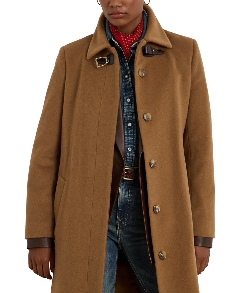 Lauren Ralph Women's Belted Single-Breasted Wool-Blend Coat