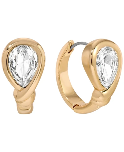 Ettika Crystal Teardrop Huggie Hoops Earrings