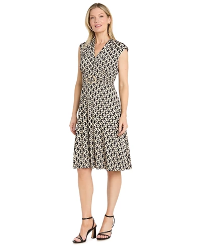 R & M Richards Petite A-Line Sleeveless V-Neck Dress