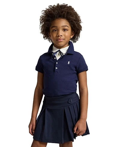 Polo Ralph Lauren Girls 2T-6X Short Sleeve Stretch Cotton Mesh Shirt