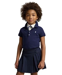 Polo Ralph Lauren Girls 2T-6X Short Sleeve Stretch Cotton Mesh Shirt