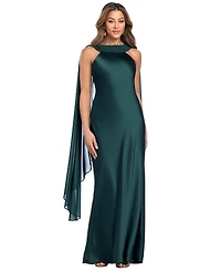 Xscape Women's Halter Satin Gown