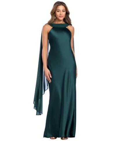 Xscape Womens Halter Satin Gown
