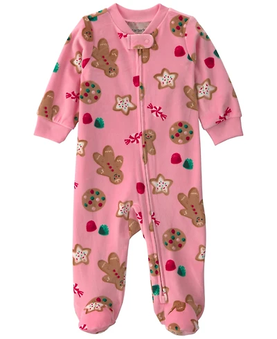 Carter's Baby Girls' Gingerbread Footed 2-Way Zip Sleep & Play Pajamas