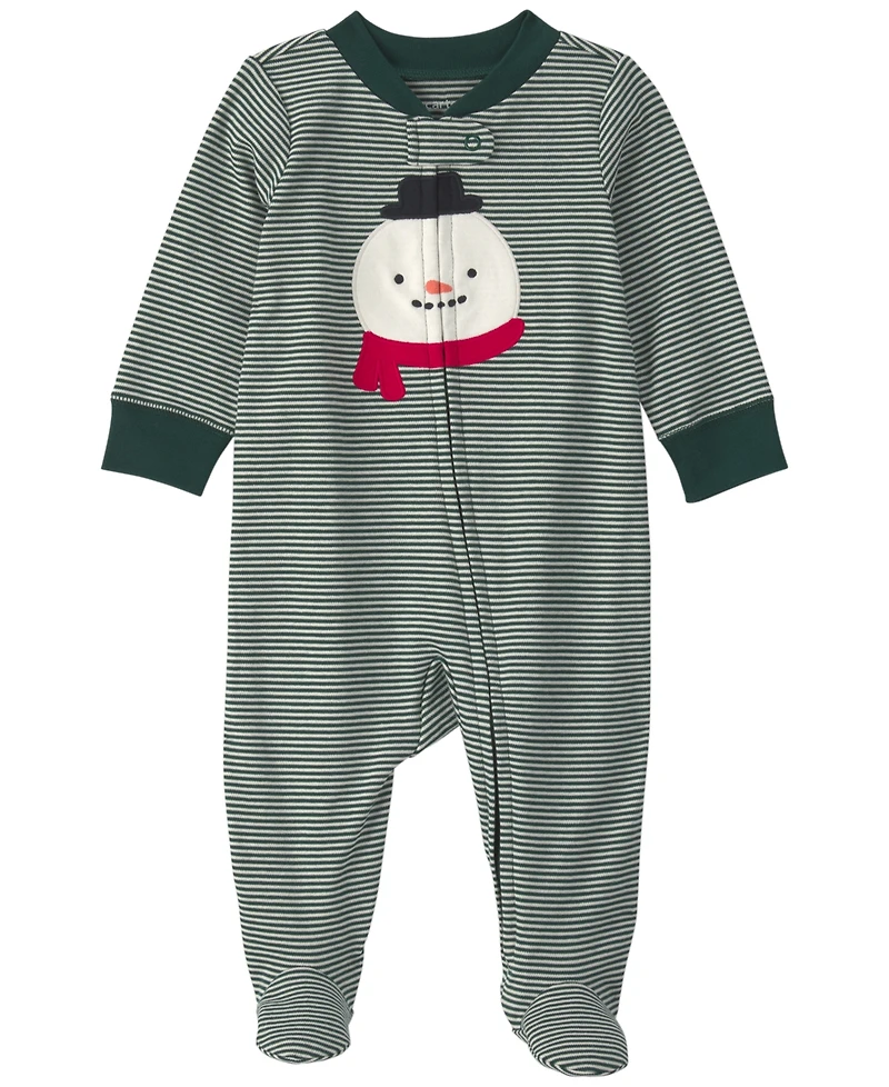 Carter's Baby Boys' and Girls' Snowman 2-Way Zip Sleep & Play Footed Pajamas
