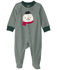 Carter's Baby Boys' and Girls' Snowman 2-Way Zip Sleep & Play Footed Pajamas