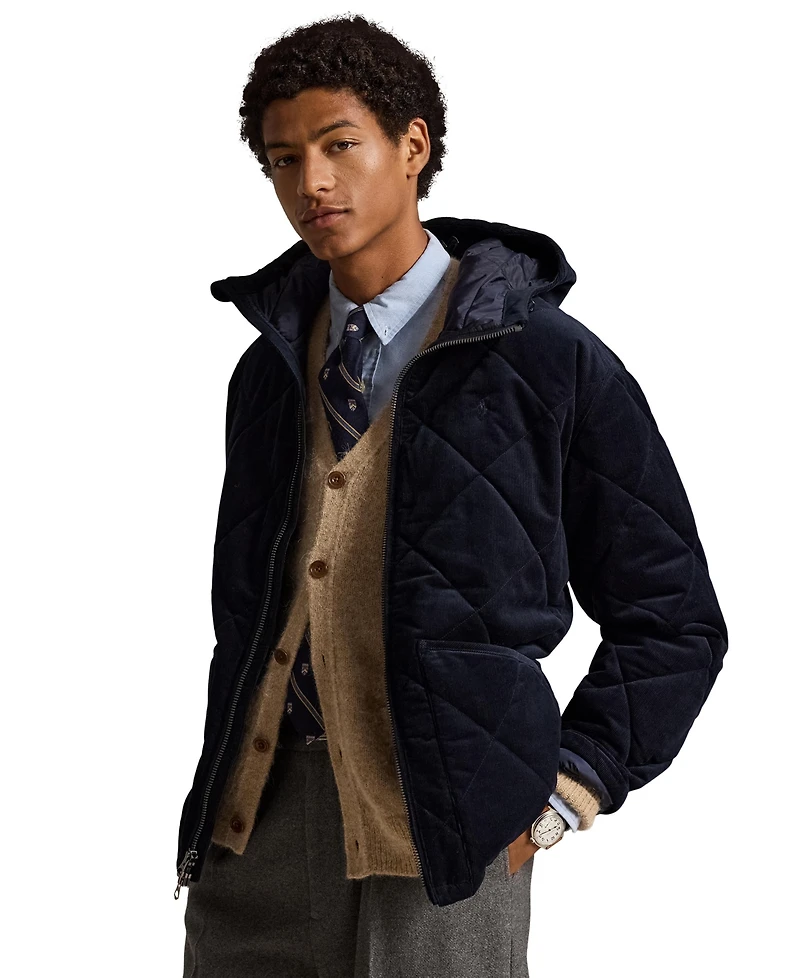 Polo Ralph Lauren Men's Hurston Quilted Corduroy Hooded Jacket