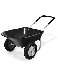 Sugift 2 Tire Wheelbarrow Garden Cart Heavy-duty Dolly Utility Cart