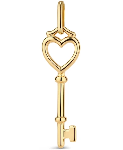 Devata Key Heart Pendant in 14K Gold