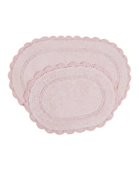 Laura Ashley Crochet Cotton Bath Rug Set