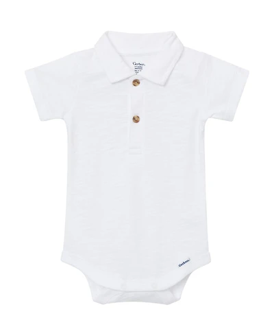 Gerber Baby Boys' Polo Bodysuit ( New Born to 18 M )