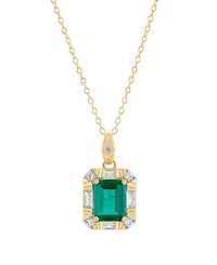 Macy's Sapphire (2-7/8 ct. t.w.) & White (1/2 Pendant Necklace Sterling Silver, (Also Emerald Ruby)