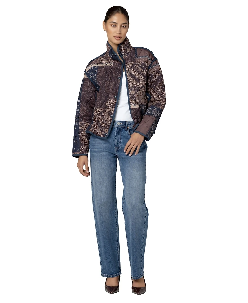 Blank Nyc Women's Dust And Daydream Quilted-Print Long Jacket