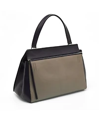 Pre-Owned Celine Women's Edge Large Two-Tone Leather Top Handle Bag