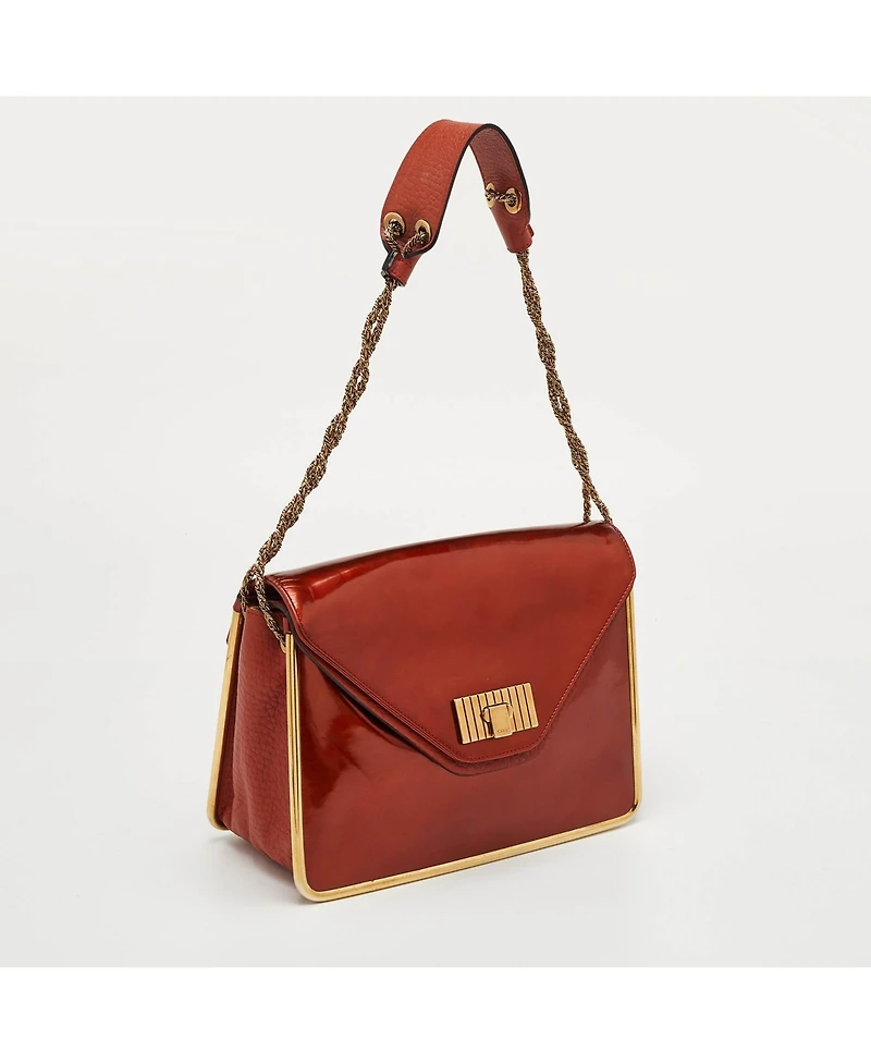 Pre-Owned Chloe Women's Sally Patent Leather Shoulder Bag