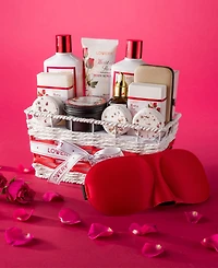 Lovery Rose Home Spa Body Care Gift Set, 35 Piece Beauty and Personal Care Kit, Bath and Body Gift Set